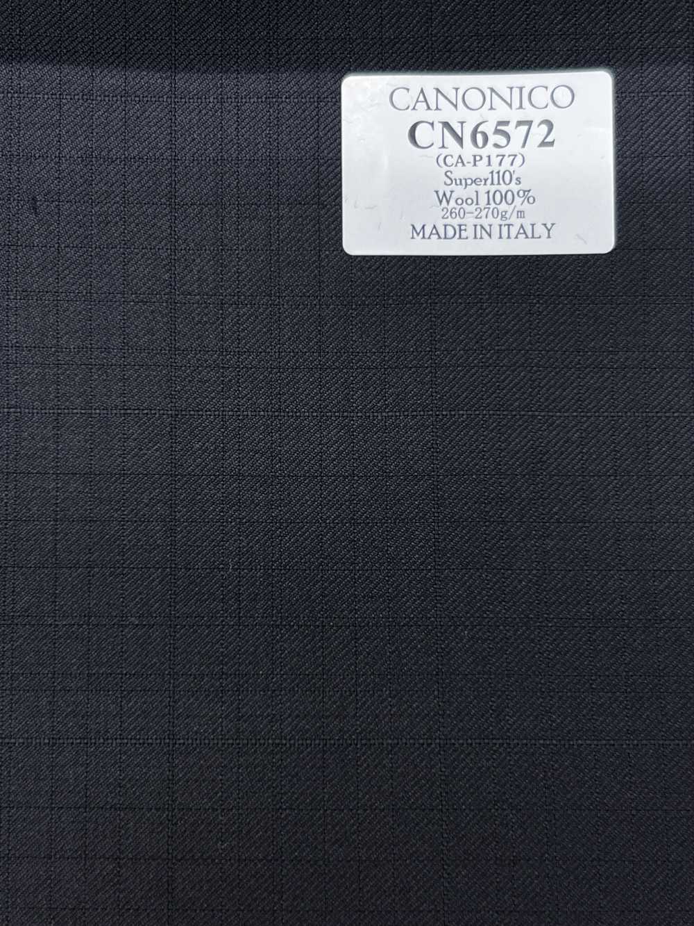 CN6572 CANONICO Super110's 黑色格紋[布料] 細井商事株式會社
