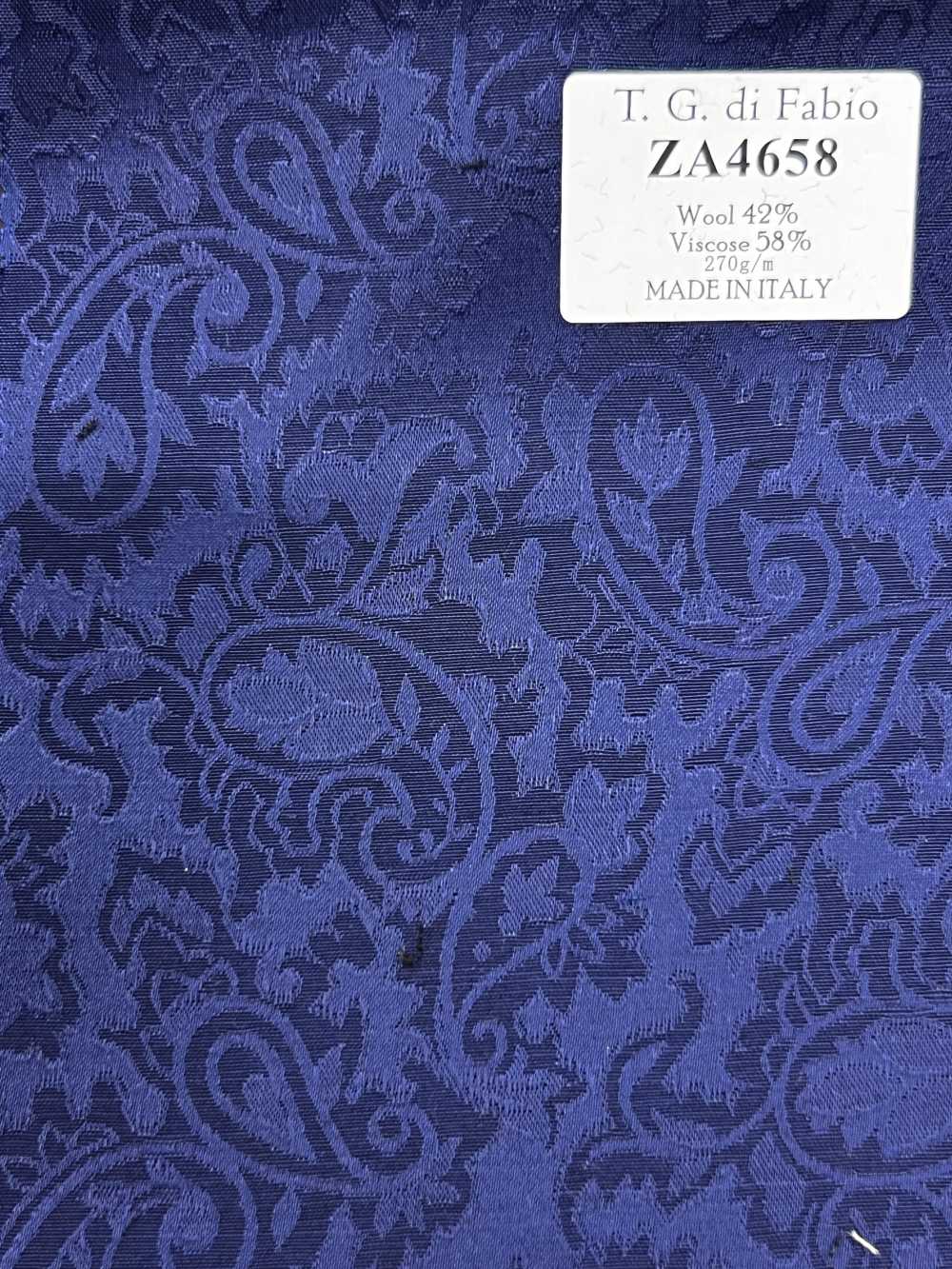 ZA4658 T.G.di Fabio 藍色 佩斯利提花[布料] 細井商事株式會社