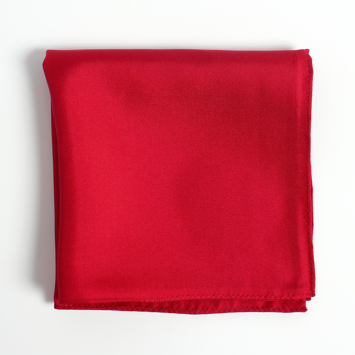 CF-1107 日本斜紋16 momme 真絲 方巾 Red[正裝配飾] 山本（EXCY）