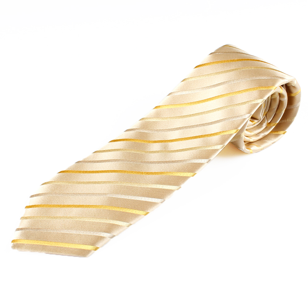 HVN-07 使用 VANNERS面料手工製作的領帶條紋圖案金色[正裝配飾] 山本（EXCY）