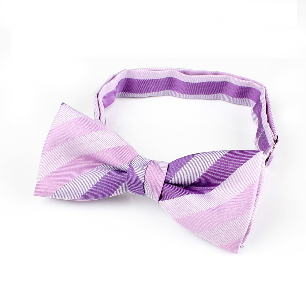 RBF-07 英國製造 Ringhart面料條紋圖案紫色領結[正裝配飾] 山本（EXCY）