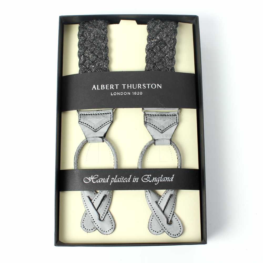 AT-6ST-BK Albert Thurston吊帶黑色亞麻花邊[正裝配飾] ALBERT THURSTON