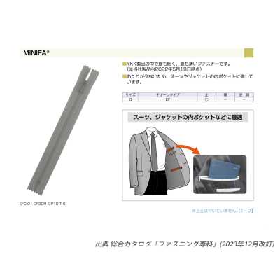 0EFC MINIFA® 拉鍊閉端