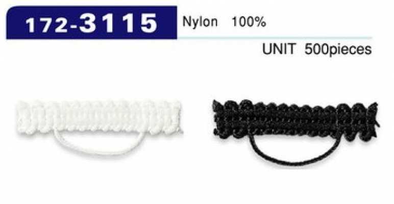 172-3115 扣襻 日本組紐織類型 縱5mm×橫30mm（裝入數 500）