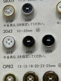 2043 豪華襯衫/夾克 銀色鈕扣[羈扣] Osaka Plastic Industries（DAIYA BUTTON） 更多照片