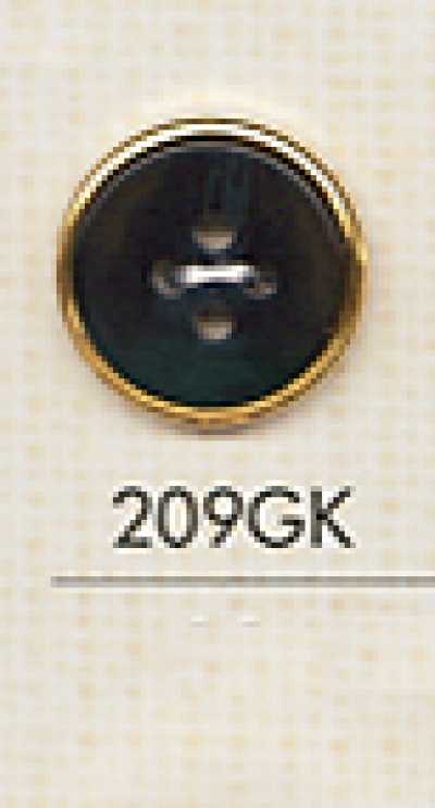 209GK 簡約 襯衫用 四孔 塑膠鈕扣