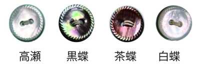 220 兩孔 帶邊 貝殼鈕扣 繩紋