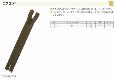 4EFC 內織® 拉鍊 4尺寸閉尾