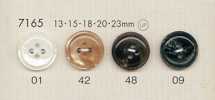 7165 DAIYA BUTTONS 仿貝殼聚酯纖維鈕扣