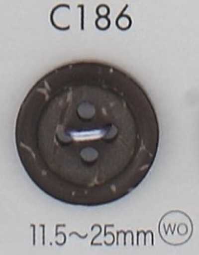 C186 天然材質 木質四孔鈕扣