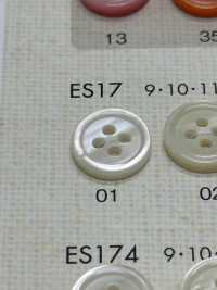 ES17 DAIYA BUTTONS紐扣聚酯纖維仿貝殼[羈扣] Osaka Plastic Industries（DAIYA BUTTON） 更多照片