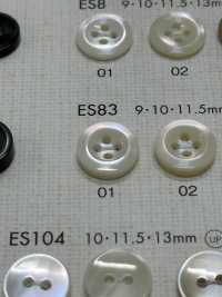 ES83 DAIYA BUTTONS紐扣聚酯纖維仿貝殼[羈扣] Osaka Plastic Industries（DAIYA BUTTON） 更多照片