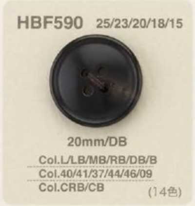 HBF590 水牛角製 表孔四眼鈕扣