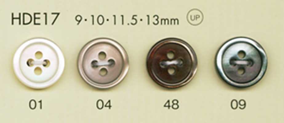 HDE17 DAIYA BUTTONS 耐衝擊HYPER DURABLE""系列 仿貝殼聚酯纖維鈕扣""