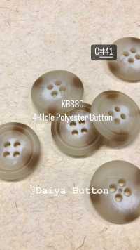 KSB80 優雅的色彩豐富的 4 孔聚酯纖維鈕扣 大阪鈕扣（DAIYA BUTTON） 更多照片