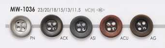 MW1036 夾克和西裝的4 孔金屬鈕扣