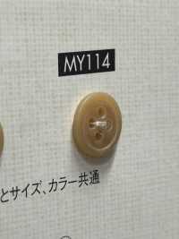 MY114 簡單優雅的 4 孔聚酯纖維紐扣，適用於襯衫和襯衫[羈扣] Osaka Plastic Industries（DAIYA BUTTON） 更多照片