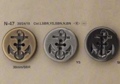 N47 ABS樹脂製四孔鈕扣