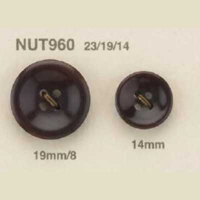 NUT960 象牙果製四孔鈕扣