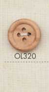 OL320 天然材質木質4孔鈕扣