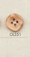 OL351 天然材質實木4孔鈕扣