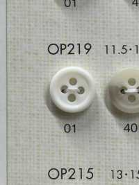 OP219 彩色水牛風格 4 孔聚酯纖維紐扣[羈扣] Osaka Plastic Industries（DAIYA BUTTON） 更多照片