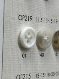 OP219 彩色水牛風格 4 孔聚酯纖維紐扣[羈扣] Osaka Plastic Industries（DAIYA BUTTON） 更多照片