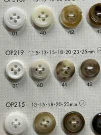 OP219 彩色水牛風格 4 孔聚酯纖維紐扣[羈扣] Osaka Plastic Industries（DAIYA BUTTON） 更多照片