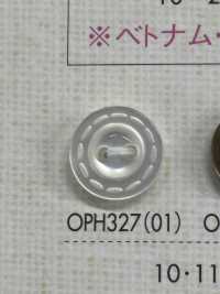 OPH327 帶 2 孔邊框的鈕扣 大阪鈕扣（DAIYA BUTTON） 更多照片