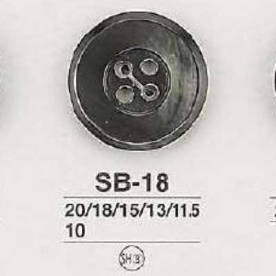 SB18 黑蝶貝製 表面四孔鈕扣