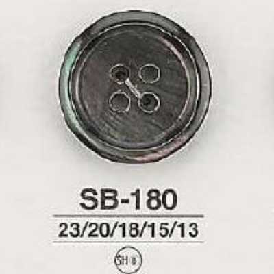 SB180 黑蝶貝製 四孔鈕扣