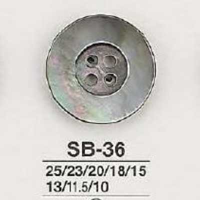 SB36 黑蝶貝製表孔四眼鈕扣