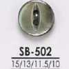 SB502 黑蝶貝製 明孔兩孔鈕扣