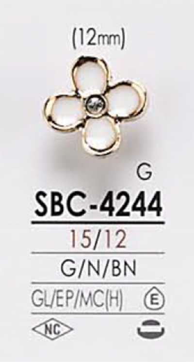 SBC4244 染色用 花朵圖案金屬鈕扣