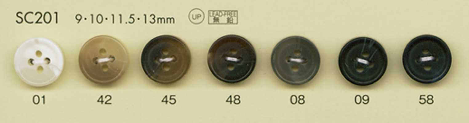 SC201 DAIYA BUTTONS 耐衝擊HYPER DURABLE""系列 牛角風聚酯纖維鈕扣""