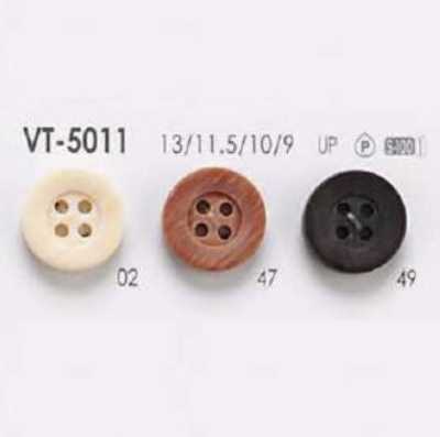 VT5011 聚酯纖維樹脂製 正面四孔鈕扣