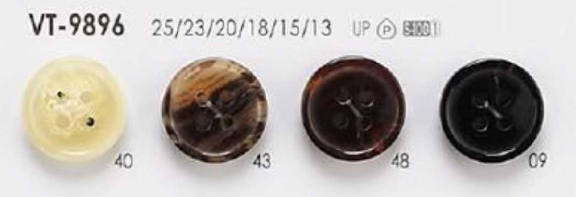 VT9896 水牛紋4孔聚酯纖維鈕扣