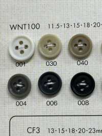WNT100 優雅的 4 孔聚酯纖維紐扣，適用於襯衫和襯衫[羈扣] Osaka Plastic Industries（DAIYA BUTTON） 更多照片