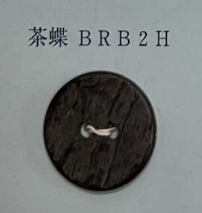 BRB2H 兩孔 無邊 茶蝶貝殼鈕扣