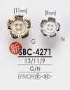SBC4271 染色用花圖形元素金屬鈕扣