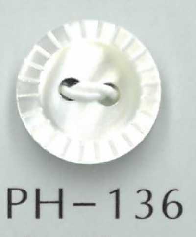 PH136 2孔鋸齒貝殼鈕扣