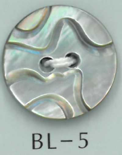 BL-5 2孔曲線刻印貝殼紐扣