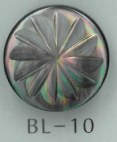 BL-10 花紋金屬有腳貝殼鈕扣