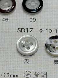 SD17 DAIYA BUTTONS 耐衝擊 HYPER DURABLE ""系列仿貝殼狀聚酯纖維鈕扣""[羈扣] Osaka Plastic Industries（DAIYA BUTTON） 更多照片