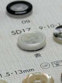 SD17 DAIYA BUTTONS 耐衝擊 HYPER DURABLE ""系列仿貝殼狀聚酯纖維鈕扣""[羈扣] Osaka Plastic Industries（DAIYA BUTTON） 更多照片