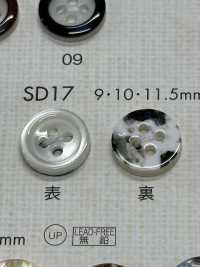 SD17 DAIYA BUTTONS 耐衝擊 HYPER DURABLE ""系列仿貝殼狀聚酯纖維鈕扣""[羈扣] Osaka Plastic Industries（DAIYA BUTTON） 更多照片