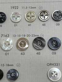 7163 DAIYA BUTTONS仿貝殼聚酯纖維鈕扣[羈扣] Osaka Plastic Industries（DAIYA BUTTON） 更多照片
