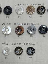 OPH331 DAIYA BUTTONS仿貝殼聚酯纖維鈕扣[羈扣] Osaka Plastic Industries（DAIYA BUTTON） 更多照片