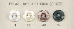 FR107 DAIYA BUTTONS 仿貝殼聚酯纖維鈕扣（花紋）