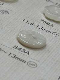 845A DAIYA BUTTONS 扁平二孔聚酯纖維扣環（花朵圖案）[羈扣] Osaka Plastic Industries（DAIYA BUTTON） 更多照片